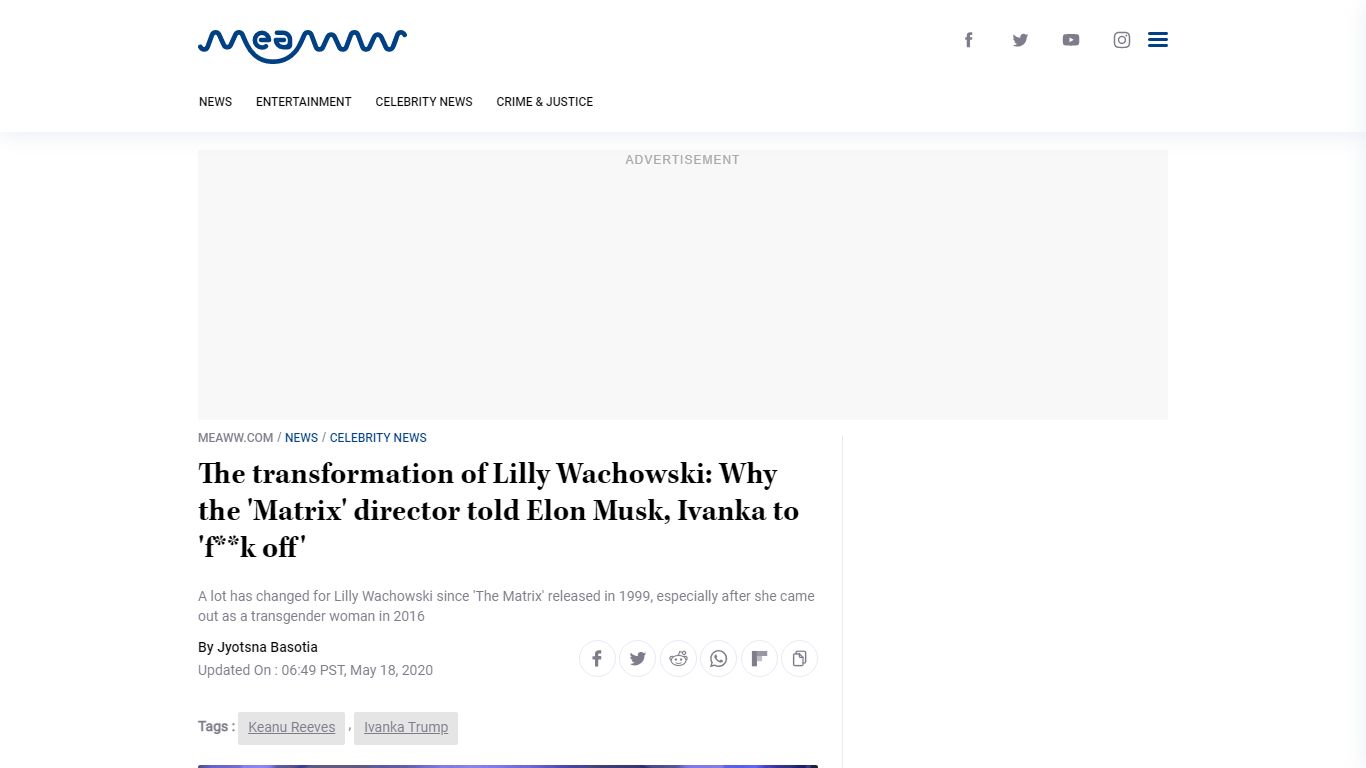 The transformation of Lilly Wachowski: Why the 'Matrix ... - MEAWW